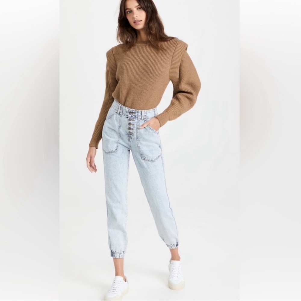 Veronica Beard - Bolton High Rise Acid Wash Jeans - Denim Joggers - size 28